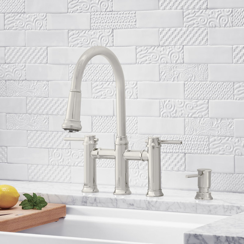 Blanco Empressa Pull Down Dual Spray Bridge Faucet & Reviews Wayfair